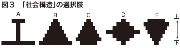 図３　「社会構造」の選択肢